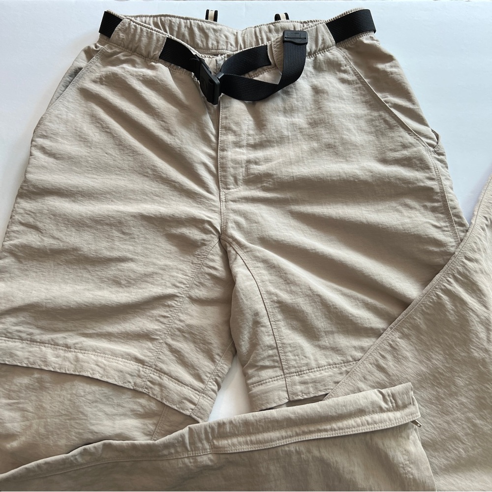 The North Face khaki high waist belted convertible outdoor pants women’s size XS